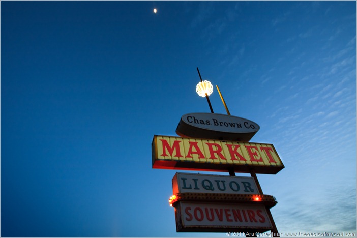 Market sign in Shoshone