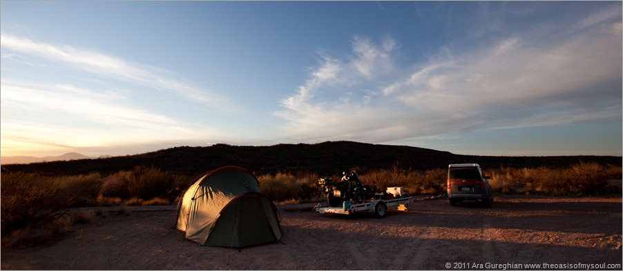 Campsite at Three Rivers, NM.