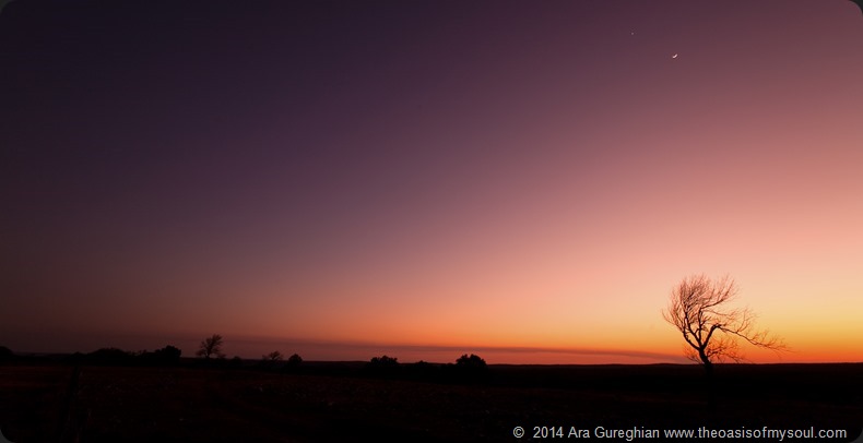 The Moon over a Texas Hills Sunset PCTB 5